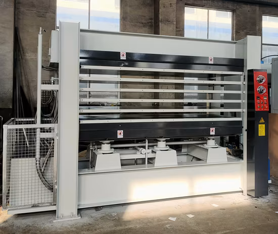 120t Woodworking Wood Veneer Hydraulic Automatic HPL Door Flooring Laminating Melamine Hot Oil Heating Press Pressing Molding Presser Machine